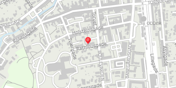 Trafikstøjkort på Rathlousgade 24, . , 8300 Odder