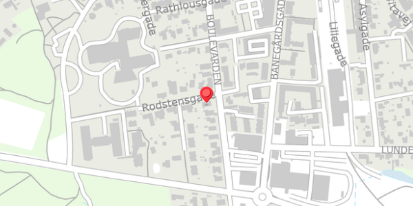 Trafikstøjkort på Rodstensgade 1, 8300 Odder
