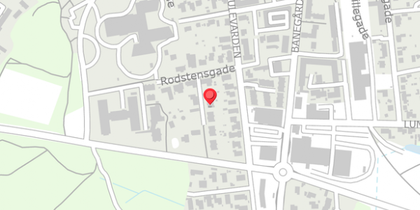 Trafikstøjkort på Rodstensgade 5B, 8300 Odder