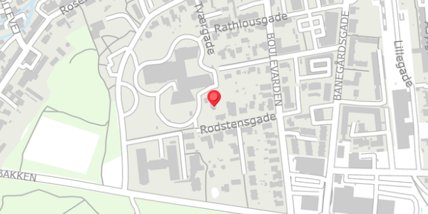 Trafikstøjkort på Rodstensgade 14, 8300 Odder