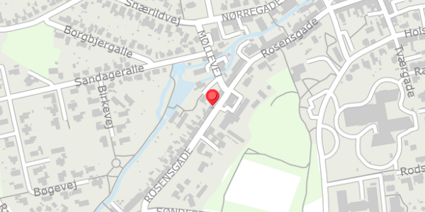 Trafikstøjkort på Rosensgade 86, 8300 Odder