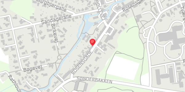 Trafikstøjkort på Rosensgade 100, 8300 Odder