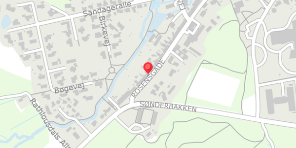 Trafikstøjkort på Rosensgade 114, 8300 Odder