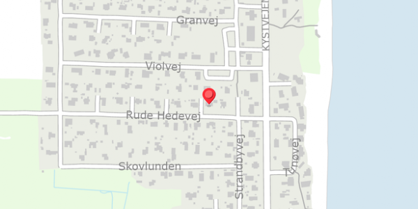 Trafikstøjkort på Rude Hedevej 2, 8300 Odder