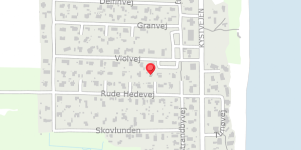 Trafikstøjkort på Rude Hedevej 6, . , 8300 Odder