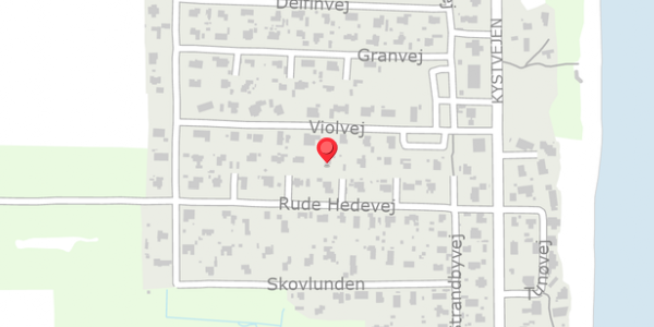 Trafikstøjkort på Rude Hedevej 14, . , 8300 Odder