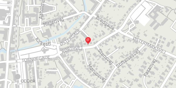 Trafikstøjkort på Rørthvej 17, 8300 Odder