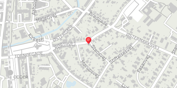 Trafikstøjkort på Rørthvej 20, . , 8300 Odder