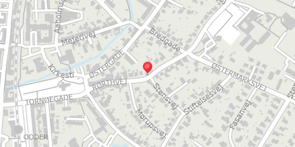 Trafikstøjkort på Rørthvej 21, 8300 Odder