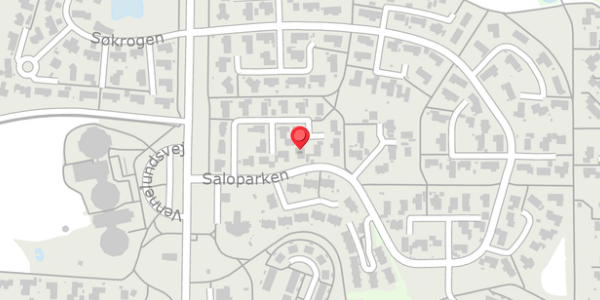 Trafikstøjkort på Saloparken 25, 8300 Odder