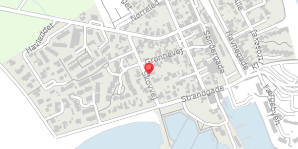 Trafikstøjkort på Skovvej 6, 8300 Odder