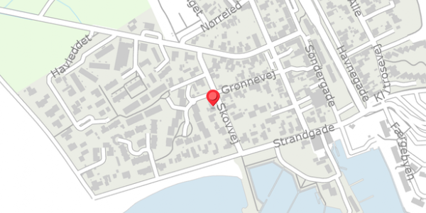 Trafikstøjkort på Skovvej 7, 8300 Odder