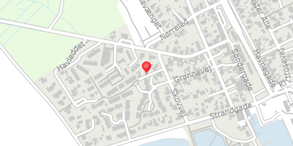 Trafikstøjkort på Skovvej 11, 8300 Odder