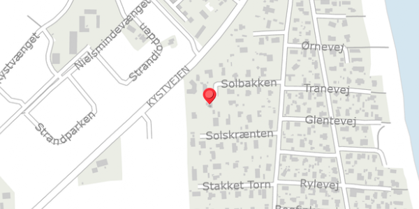 Trafikstøjkort på Solbakken 14, 8300 Odder