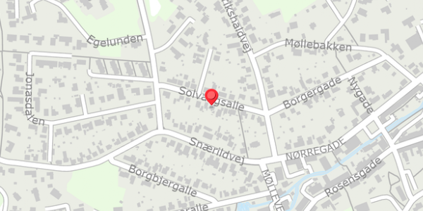 Trafikstøjkort på Solvangsalle 7, 8300 Odder