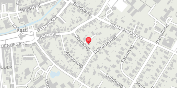 Trafikstøjkort på Stensvej 7, 8300 Odder