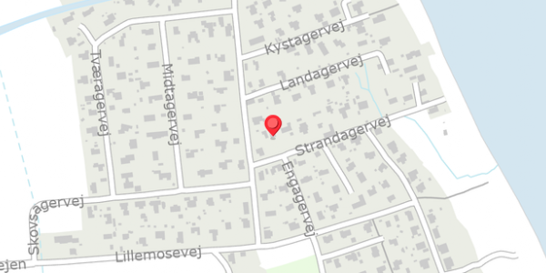 Trafikstøjkort på Strandagervej 3, 8300 Odder