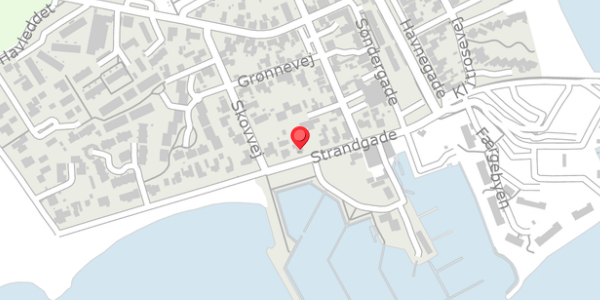 Trafikstøjkort på Strandgade 12, 8300 Odder