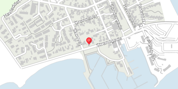 Trafikstøjkort på Strandgade 14, 8300 Odder