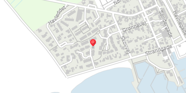Trafikstøjkort på Strandgade 28F, 8300 Odder