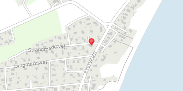 Trafikstøjkort på Strandmarksvej 1, 8300 Odder