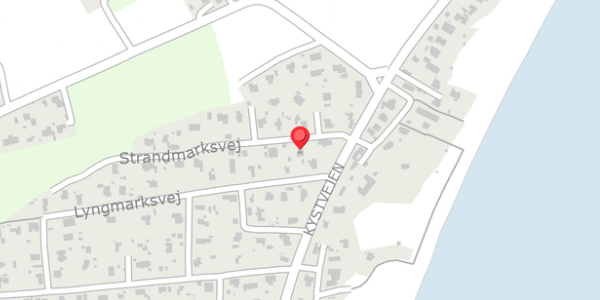 Trafikstøjkort på Strandmarksvej 5, 8300 Odder
