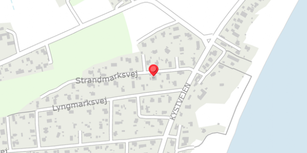 Trafikstøjkort på Strandmarksvej 9, 8300 Odder