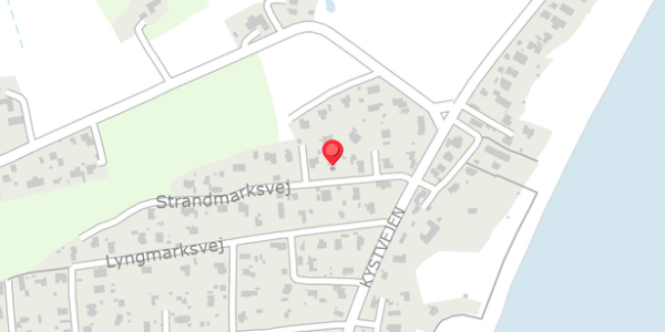 Trafikstøjkort på Strandmarksvej 10, 8300 Odder