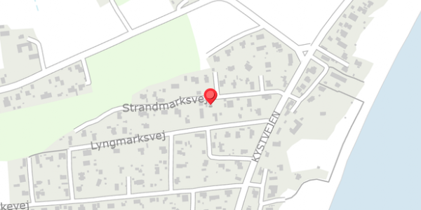 Trafikstøjkort på Strandmarksvej 11, 8300 Odder