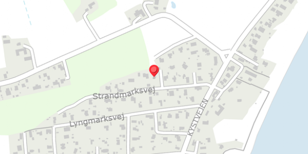 Trafikstøjkort på Strandmarksvej 16, 8300 Odder