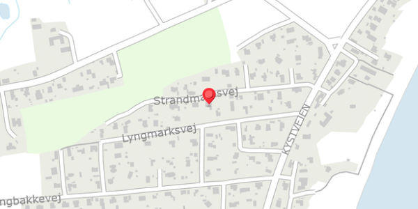 Trafikstøjkort på Strandmarksvej 19, 8300 Odder