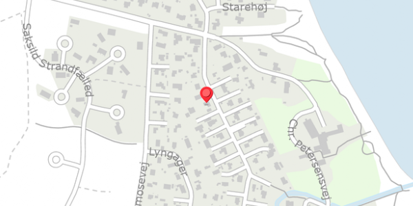 Trafikstøjkort på Strandparksvej 14, . , 8300 Odder