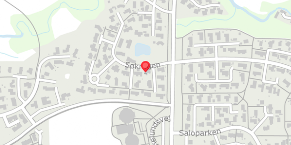 Trafikstøjkort på Søkrogen 13B, 8300 Odder