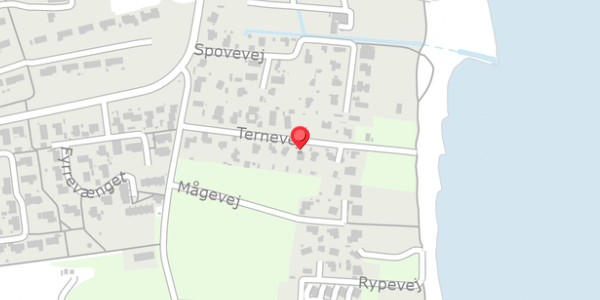 Trafikstøjkort på Ternevej 16, 8300 Odder