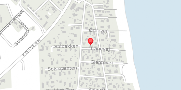 Trafikstøjkort på Tranevej 32, 8300 Odder