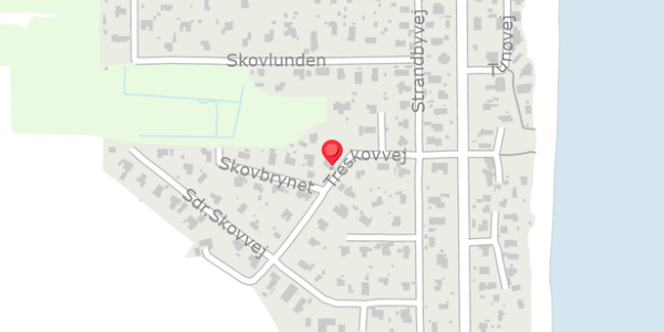 Trafikstøjkort på Treskovvej 6, 8300 Odder