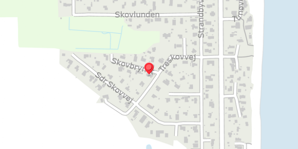 Trafikstøjkort på Treskovvej 8, 8300 Odder