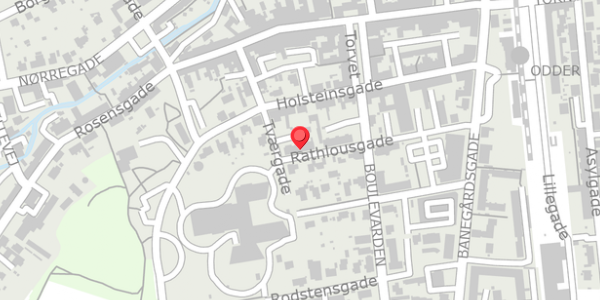 Trafikstøjkort på Tværgade 21, 8300 Odder