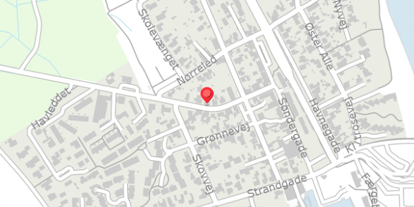 Trafikstøjkort på Vestergade 16, 8300 Odder