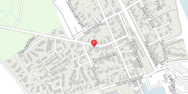 Trafikstøjkort på Vestergade 25, 8300 Odder