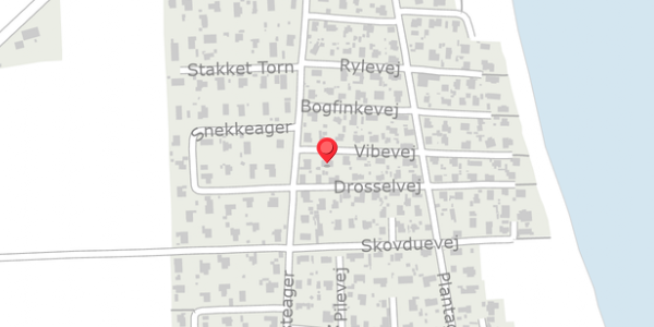 Trafikstøjkort på Vibevej 129, 8300 Odder