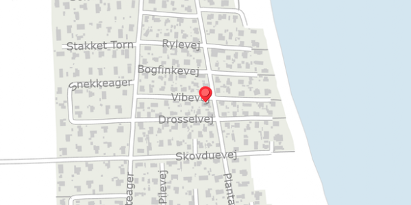 Trafikstøjkort på Vibevej 133, 8300 Odder