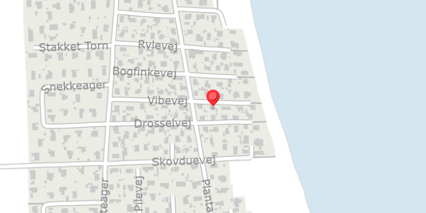Trafikstøjkort på Vibevej 135, 8300 Odder