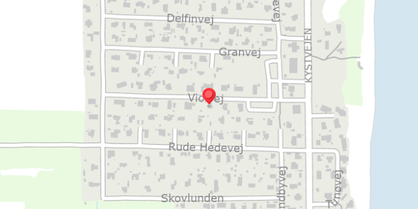 Trafikstøjkort på Violvej 9, 8300 Odder