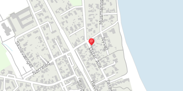Trafikstøjkort på Øster Alle 22, . , 8300 Odder