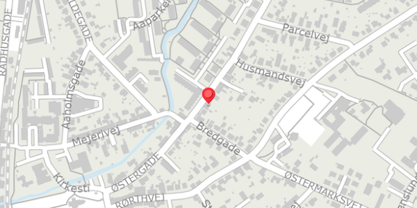 Trafikstøjkort på Østergade 30B, 8300 Odder