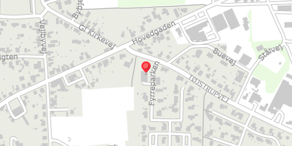 Trafikstøjkort på Fyrreparken 44, 8961 Allingåbro