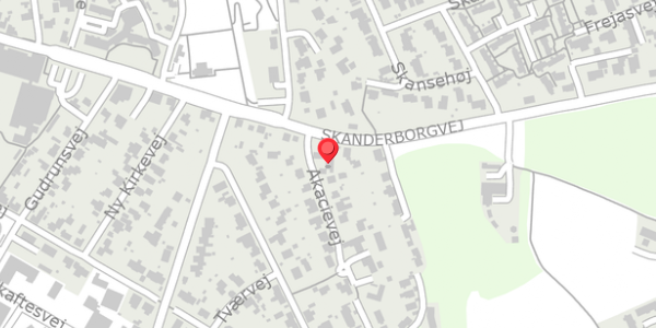 Trafikstøjkort på Akacievej 1, . , 8680 Ry