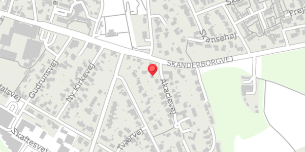 Trafikstøjkort på Akacievej 6, . , 8680 Ry
