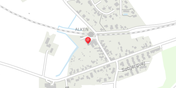 Trafikstøjkort på Alkenvej 44D, 8660 Skanderborg